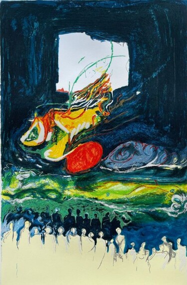 Gravures & estampes intitulée "Buio inquinato" par Mario Schifano, Œuvre d'art originale, Sérigraphie