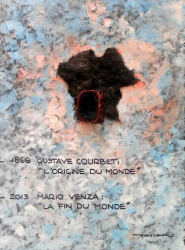Collages intitolato "Gustare Courbet" da Mario Venza, Opera d'arte originale, Collages