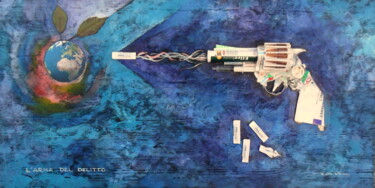 Collages intitulée "L'arma del delitto" par Mario Venza, Œuvre d'art originale, Collages