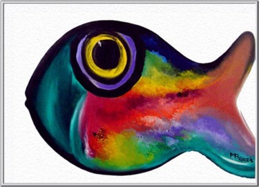 Peinture intitulée "PEIXE" par Mário Brazil, Œuvre d'art originale, Huile