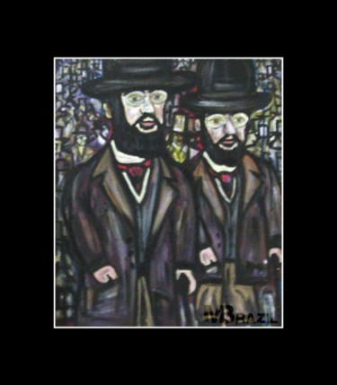 Pintura intitulada "TOULOUSE & LAUTREC" por Mário Brazil, Obras de arte originais, Óleo