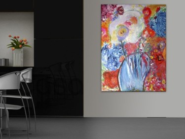 Digitale Kunst mit dem Titel "VASO COM FLORES_EV" von Mário Brazil, Original-Kunstwerk