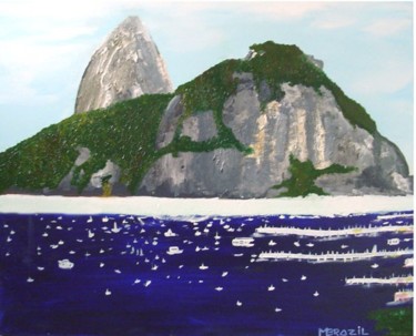 Malarstwo zatytułowany „Enseada de Botafogo” autorstwa Mário Brazil, Oryginalna praca