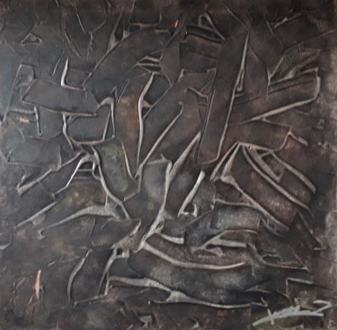 Schilderij getiteld "Astratto monocromo" door Mario Frattura, Origineel Kunstwerk, Acryl