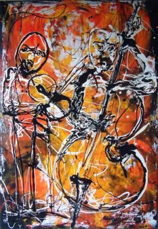 Pintura intitulada "Dueto" por Mário Fresco, Obras de arte originais, Outro