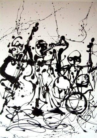 Pintura intitulada "Jazz I" por Mário Fresco, Obras de arte originais, Outro