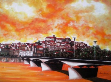 Pintura intitulada "Coimbra" por Mário Fresco, Obras de arte originais, Outro
