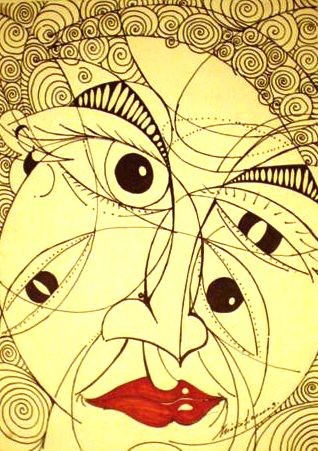 Pintura intitulada "rostos" por Mário Fresco, Obras de arte originais, Óleo