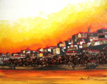 Pintura intitulada "Coimbra" por Mário Fresco, Obras de arte originais, Óleo