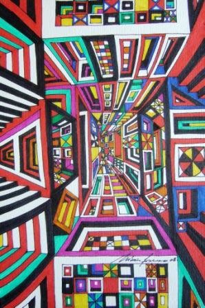 PASSAGEM Painting titled "PASSAGEM" by Mário Fresco, Original Art, Architecture