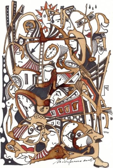 Tempo Painting titled "Tempo" by Mário Fresco, Original Art, Architecture