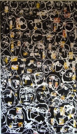 Pintura intitulada "INQUILINOS" por Mário Fresco, Obras de arte originais, Óleo