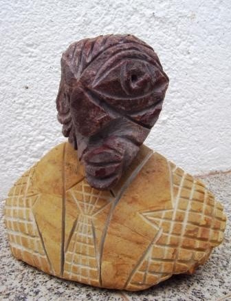 Escultura intitulada "Sr. Mondego" por Mário Fresco, Obras de arte originais, Pedra