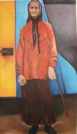 Pittura intitolato "ritratto di donna r…" da Mario Jerone, Opera d'arte originale