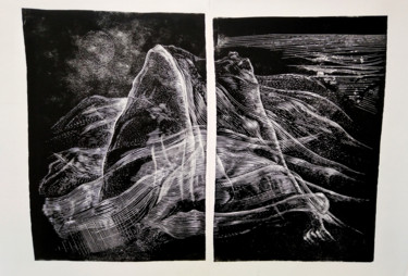 Veil Printmaking titled "Veil" by Mario Bazel, Original Art, Linocuts