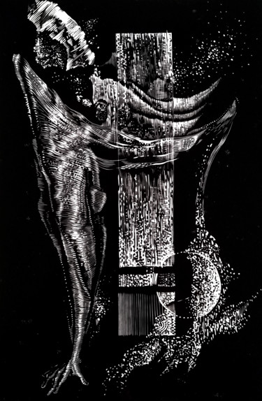 Elements II Printmaking titled "Elements II" by Mario Bazel, Original Art, Xylography