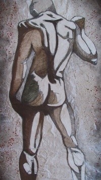 Pittura intitolato "Adamo (Bozzetto)" da Mario Morreale, Opera d'arte originale