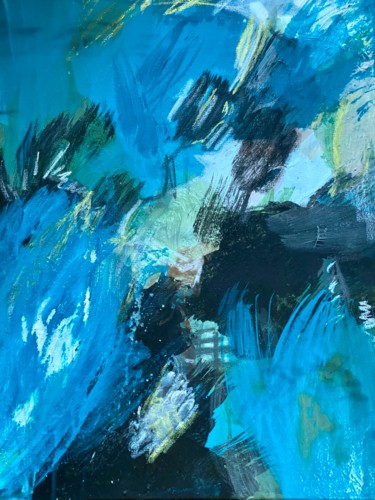 Malerei mit dem Titel "Wild Blue 09" von Marion Witschel, Original-Kunstwerk, Acryl