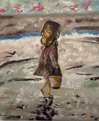 Картина под названием "Il était une fois" - Marion Bonet, Подлинное произведение искусства, Масло Установлен на Деревянная р…