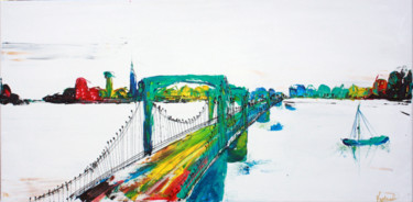 Painting titled "RAINBOW BRIDGE" by Marion Capdevila, Original Artwork, Acrylic