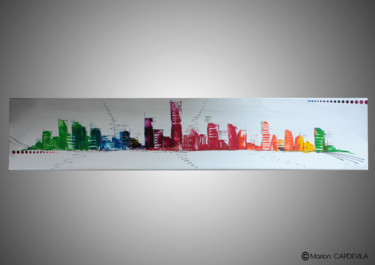 Peinture intitulée "rainbow-city.jpg" par Marion Capdevila, Œuvre d'art originale
