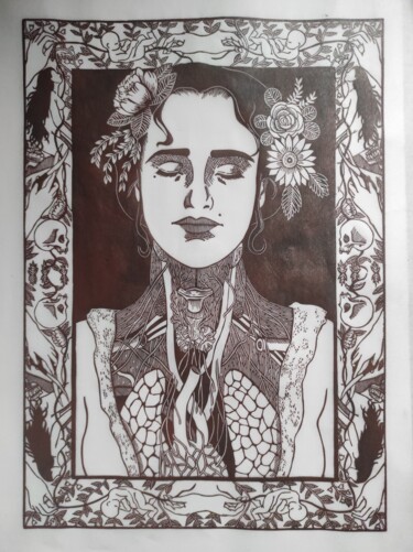 Printmaking titled "Clotho" by Marion Cheung, Original Artwork, Engraving