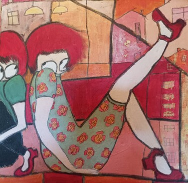 Painting titled "pepettes" by Marion Durand-Gasselin, Original Artwork, Acrylic