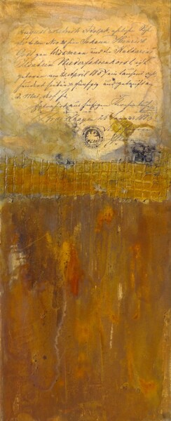 Картина под названием "Scritto II" - Marion Kotyba, Подлинное произведение искусства, Акрил Установлен на Деревянная рама дл…