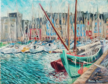 Painting titled "142- Port de Paimpol" by Marion Moreau, Original Artwork, Oil