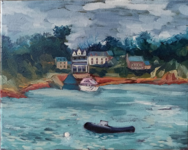 Pintura intitulada "141- île de Bréhat" por Marion Moreau, Obras de arte originais, Óleo