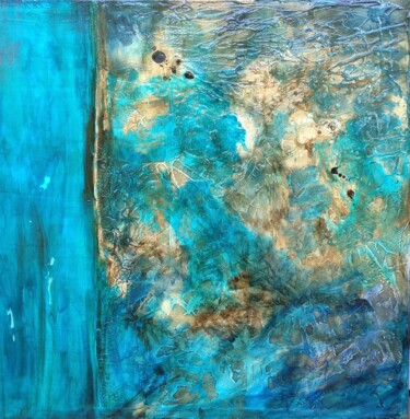 绘画 标题为“Matière: Bleu lac” 由Marion Moulin, 原创艺术品, 丙烯
