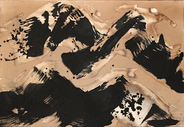Malerei mit dem Titel "Passage-arêtes 5" von Marion Poix, Original-Kunstwerk, Acryl Auf Keilrahmen aus Holz montiert
