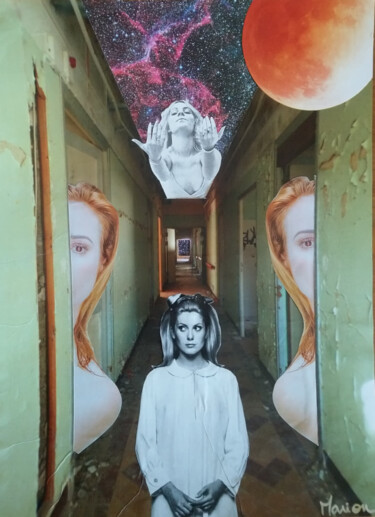 Collages titled "Asylum" by Marion Revoyre, Original Artwork, Collages