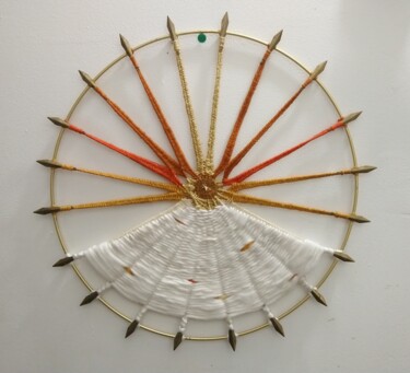 Art textile intitulée "Sunrise" par Marion Revoyre, Œuvre d'art originale, Fil
