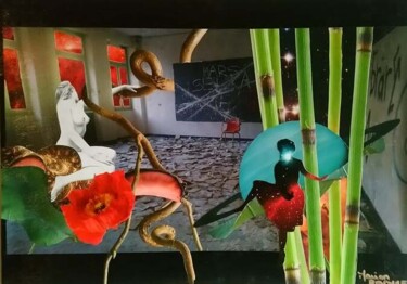 Collages intitolato "Marcelle K." da Marion Revoyre, Opera d'arte originale, Collages