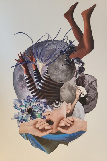 Collages intitolato "Insomnia" da Marion Revoyre, Opera d'arte originale, Collages