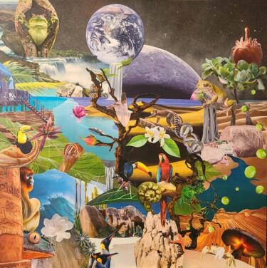 Collages intitulée "Eden" par Marion Revoyre, Œuvre d'art originale, Collages