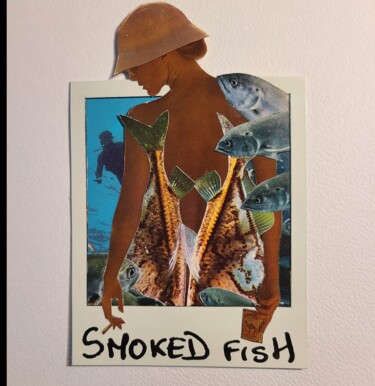 「Smoked Fish」というタイトルのコラージュ Marion Revoyreによって, オリジナルのアートワーク, コラージュ