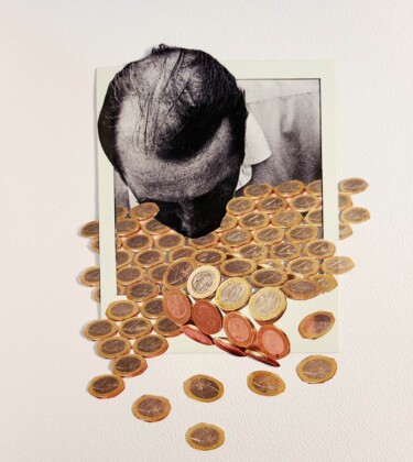 Collages intitolato "Coin Pusher" da Marion Revoyre, Opera d'arte originale, Collages