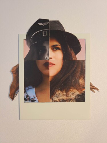Collages intitolato "Autoportrait" da Marion Revoyre, Opera d'arte originale, Collages