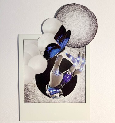 Collagen mit dem Titel "Meeting" von Marion Revoyre, Original-Kunstwerk, Collagen