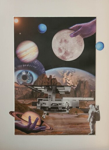 Collages titled "Self Serve" by Marion Revoyre, Original Artwork, Collages