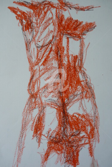 Drawing titled "rouge 2.jpg" by Marion Rt, Original Artwork, Pastel