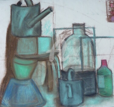 Dessin intitulée "Observation1 .jpg" par Marion Rt, Œuvre d'art originale, Pastel