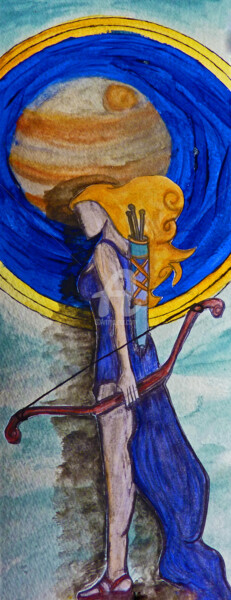 Peinture intitulée "sagittaire.jpg" par Marion Rt, Œuvre d'art originale, Aquarelle