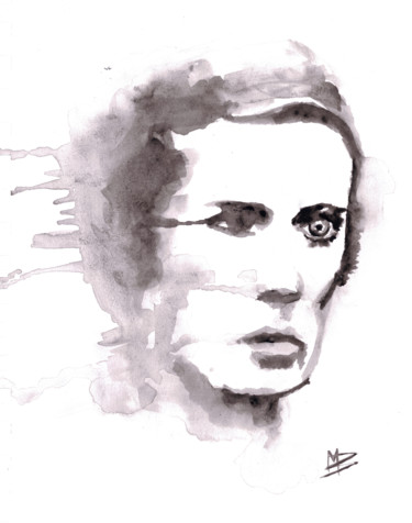 Peinture intitulée "Elle" par Marion Brocarel, Œuvre d'art originale, Aquarelle