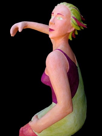 Sculpture titled "Pistache-framboise" by Marion De La Fontaine, Original Artwork