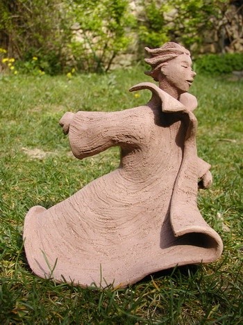 Sculpture intitulée "Le vent" par Marion De La Fontaine, Œuvre d'art originale