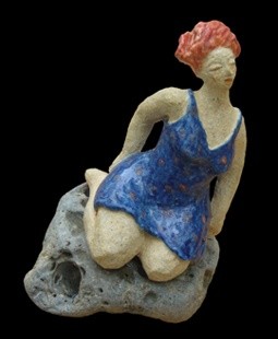 Sculpture intitulée "Sirène" par Marion De La Fontaine, Œuvre d'art originale, Céramique