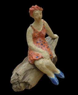 Sculpture intitulée "L'esseulée" par Marion De La Fontaine, Œuvre d'art originale